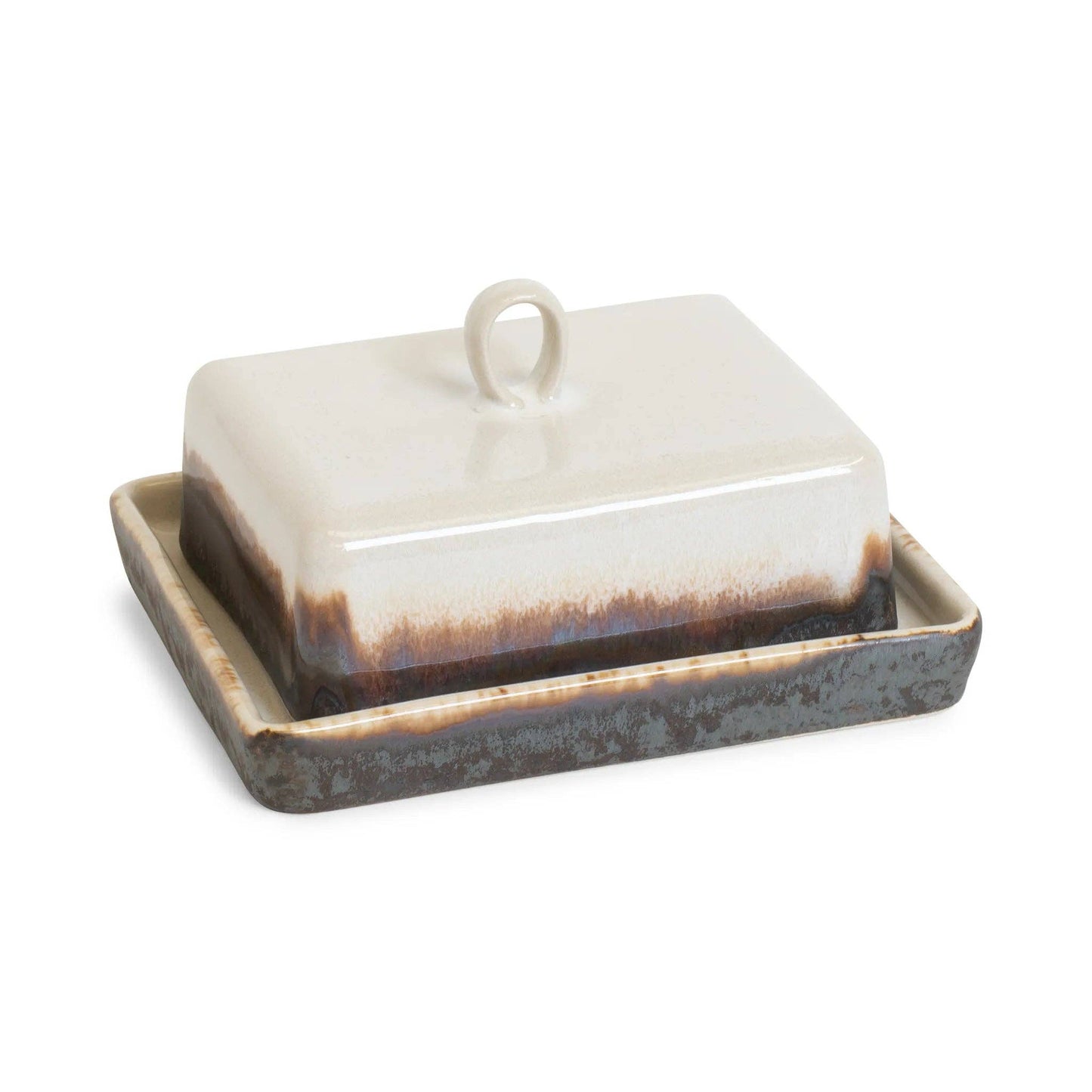 Artisan Quartz Glazed Stoneware Butter Dish