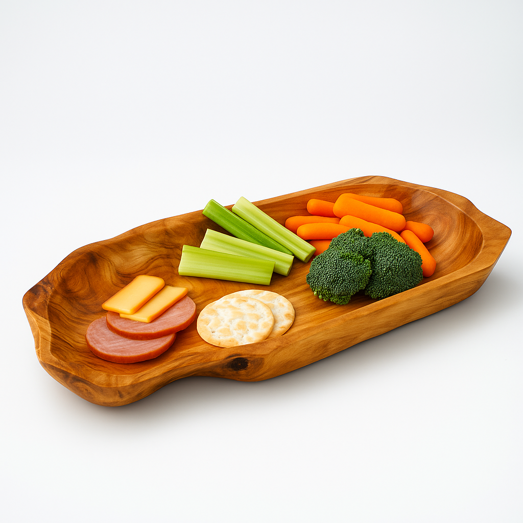 Live Edge Rustic Cedar Wood Serving Plate (38cm)