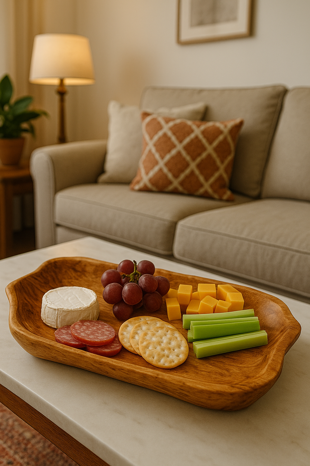 Live Edge Rustic Cedar Wood Serving Plate (38cm)
