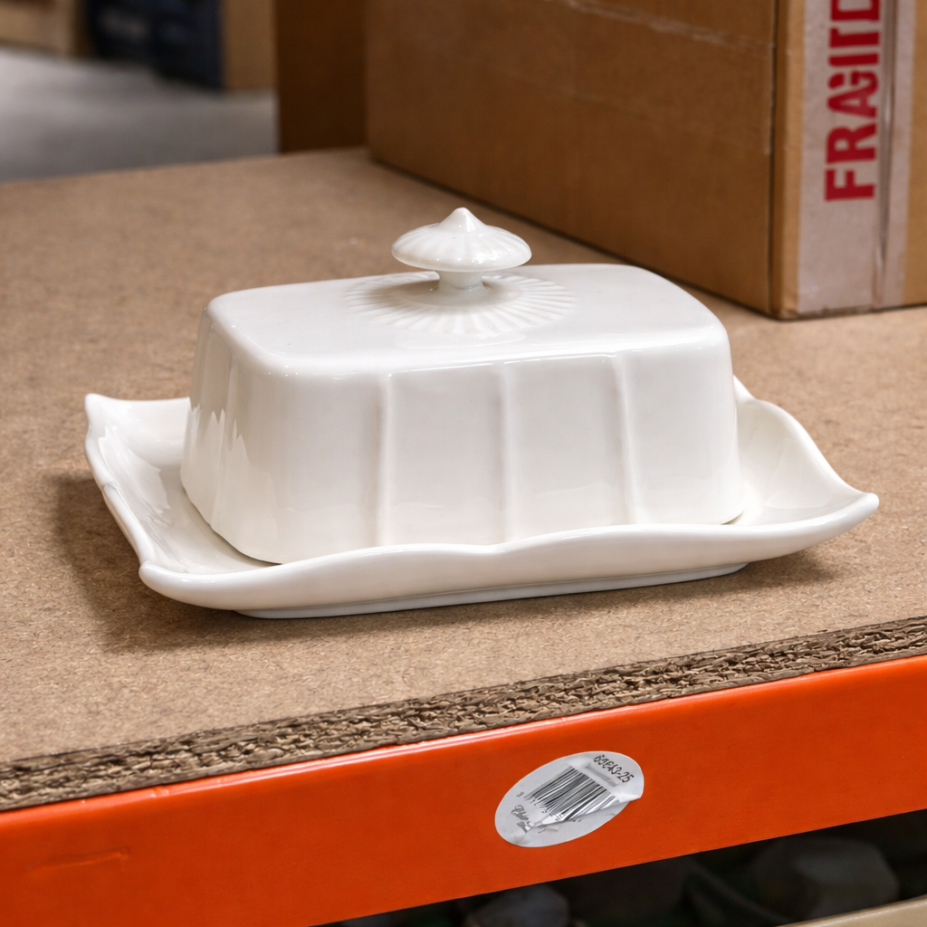 Retro European Ceramic Butter Dish