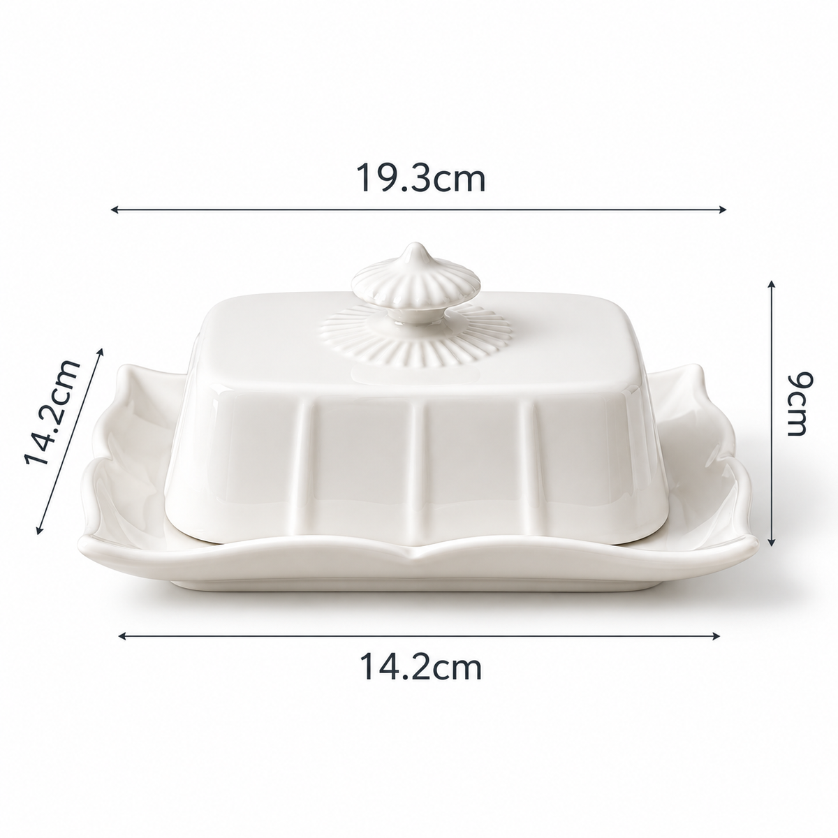 Retro European Ceramic Butter Dish