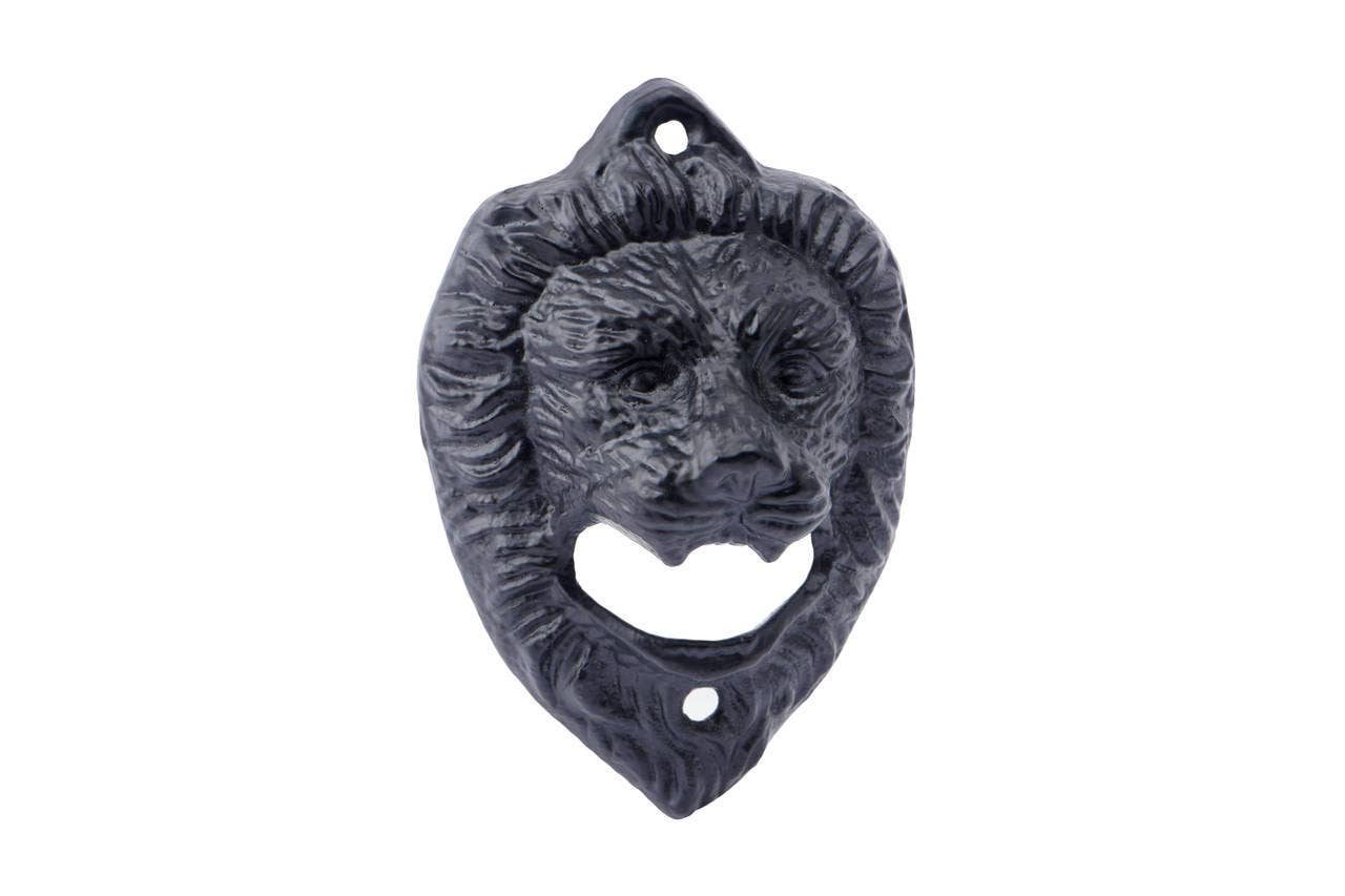 Wall-Mounted Cast Iron Lion Head Bottle Opener