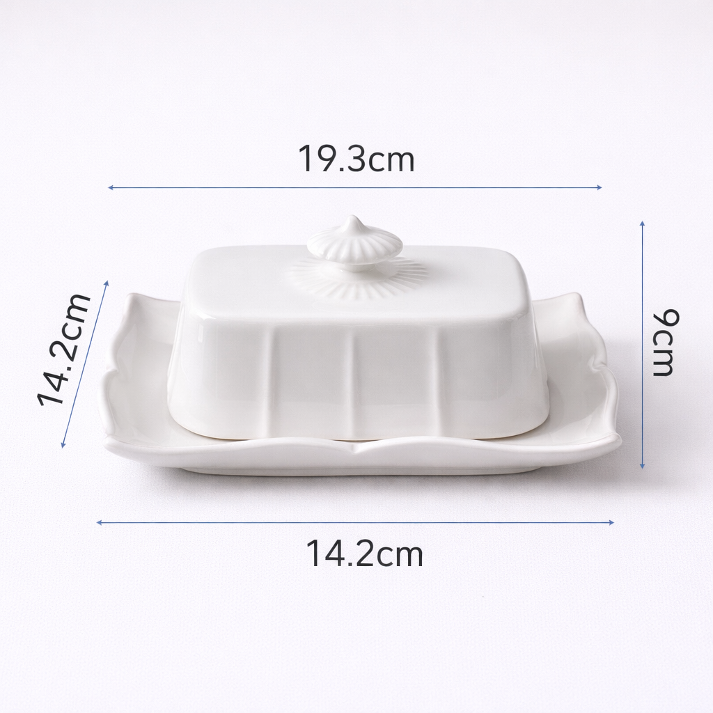 Retro European Ceramic Butter Dish