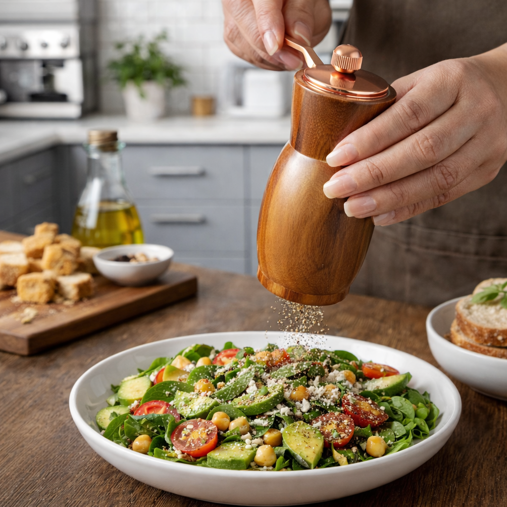 Acacia Wooden Salt & Pepper Grinder Set