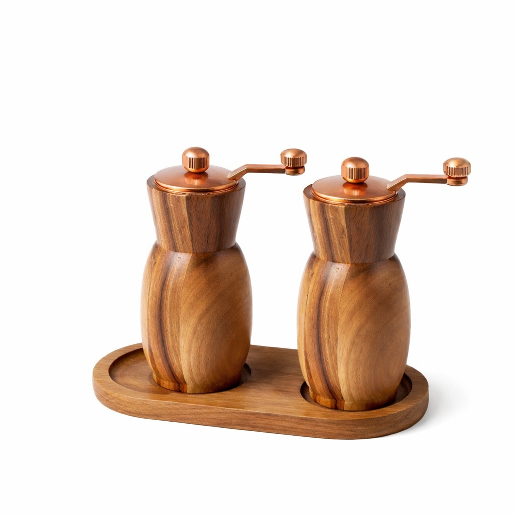 Acacia Wooden Salt & Pepper Grinder Set
