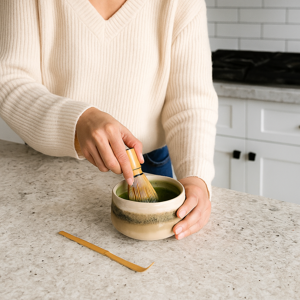 Matcha Tea Set (21 oz Bowl) with Whisk and Tea Spoon