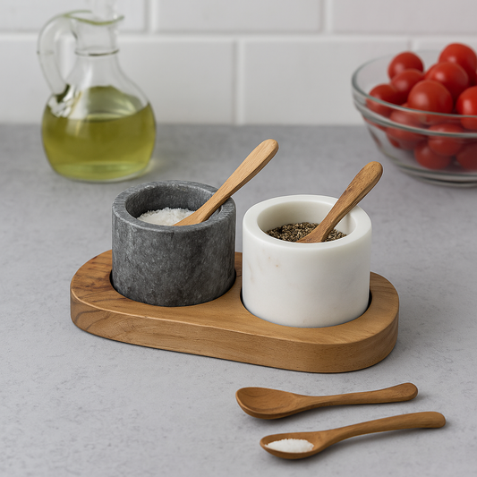 Marble Salt and Pepper Bowls