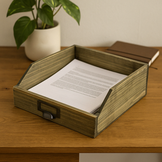 Wooden Paper Tray 25 x 34 x 10 cm