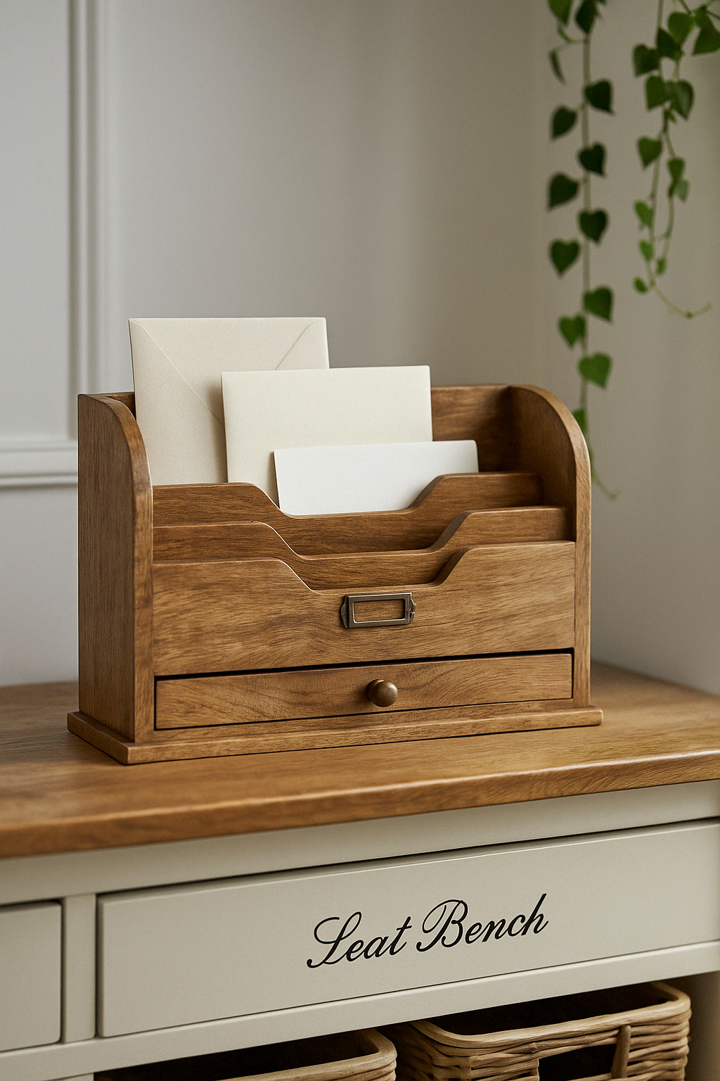 Letter Rack with Drawer