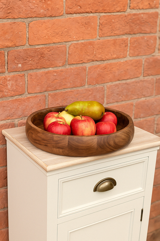 Shallow Wooden Bowl 34cm