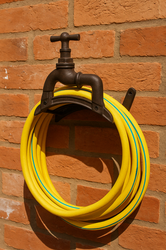 Rustic Cast Iron Wall Mounted Hosepipe Holder