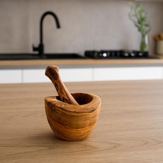 Rustic Olive Wood Mortar (12 cm)