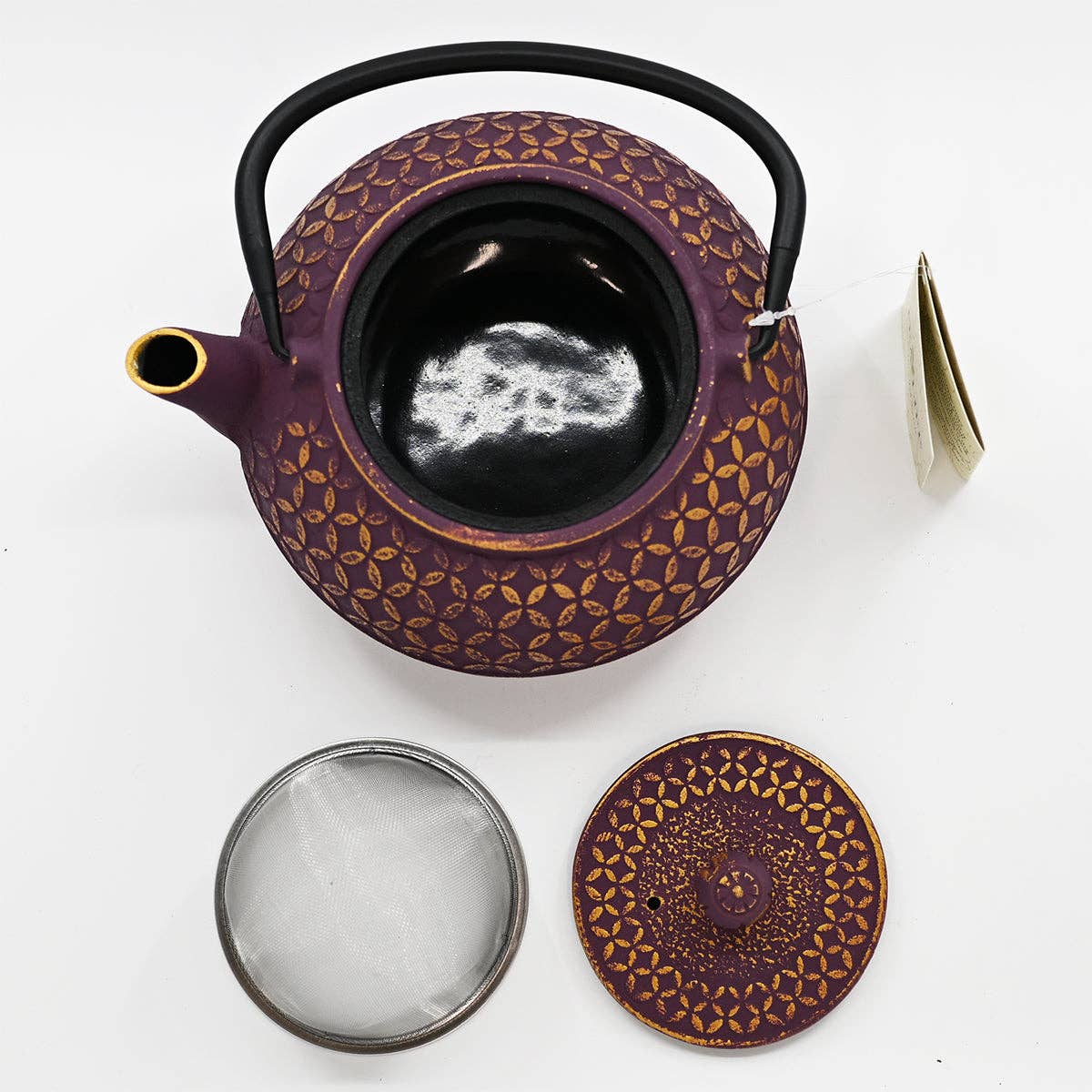 Purple Shippo Cast Iron Teapot 32oz - for Brewing and Serving