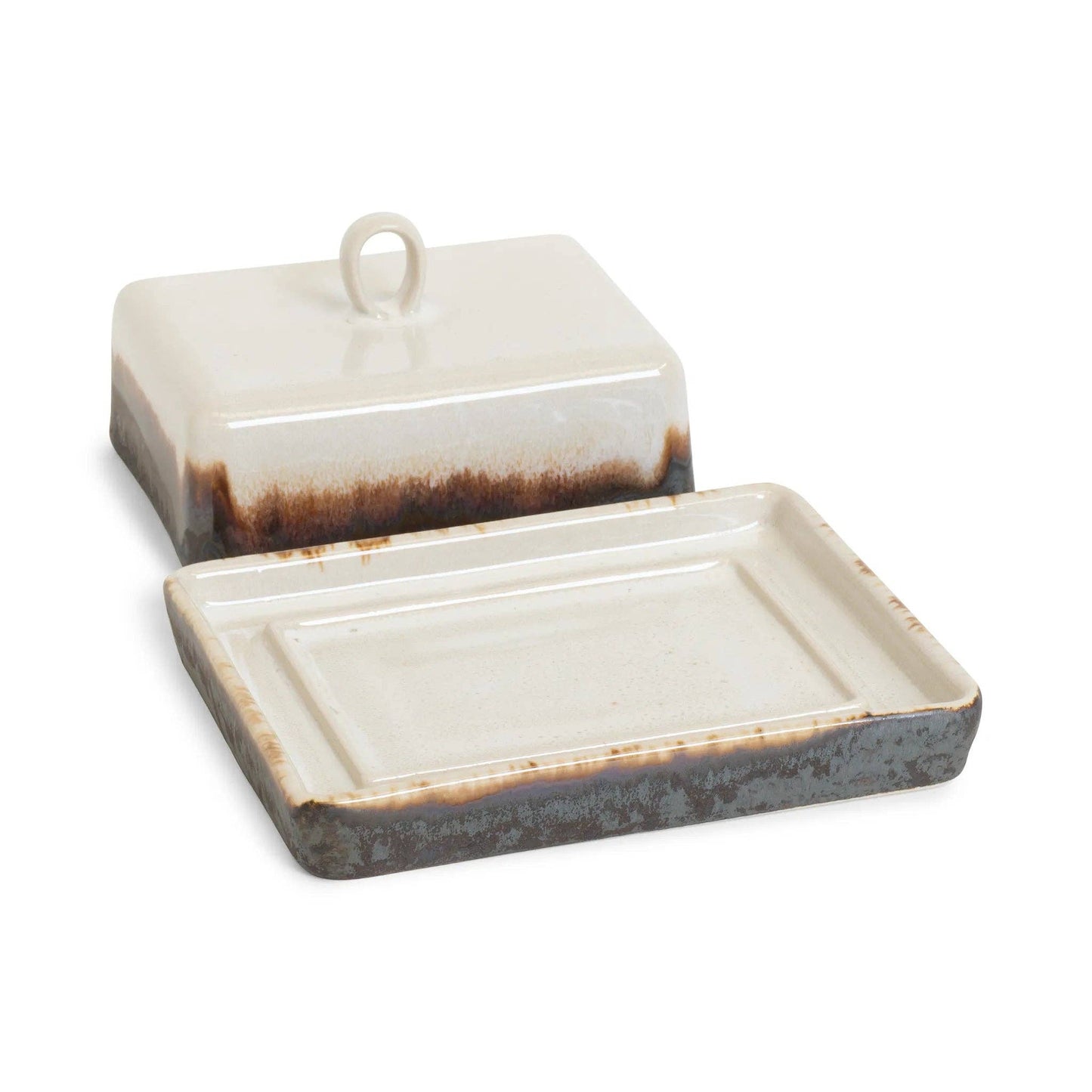 Artisan Quartz Glazed Stoneware Butter Dish
